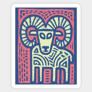 Aries Ram Zodiac | Babylonian Astrology Symbol Sticker